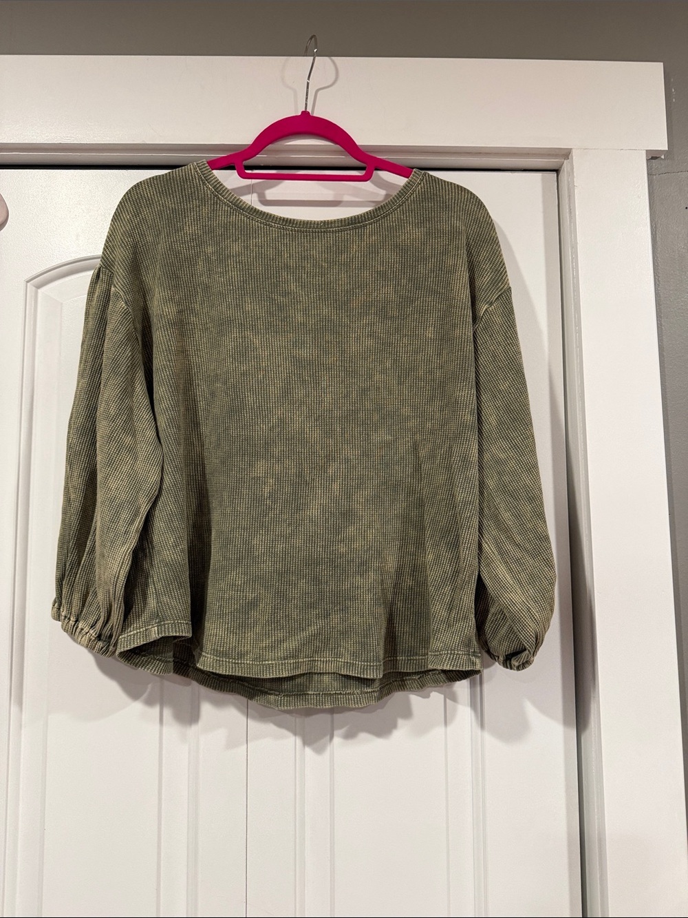 Pilcro anthropologie mineral wash thermal 3/4 sleeve top small